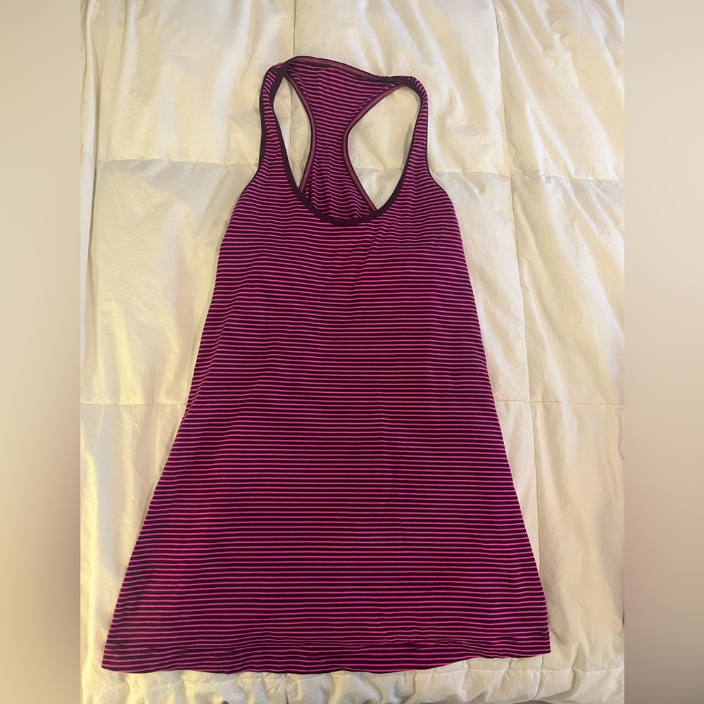 Lululemon Cool Racerback Pink Stripe